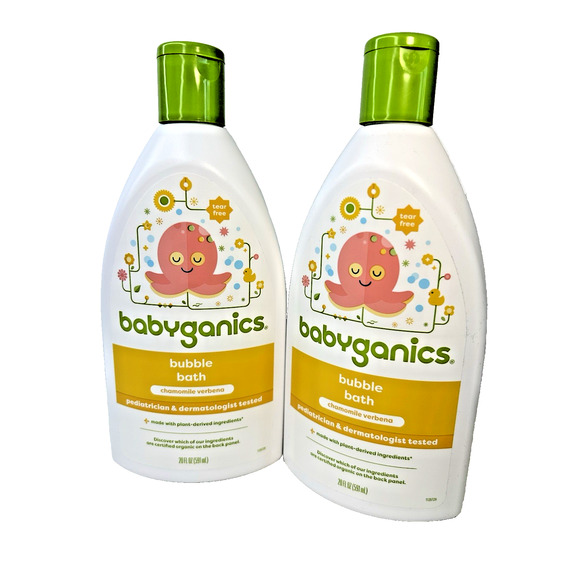 Babyganics Bubble Bath Chamomile Verbena Tear Free 2 - 20oz. bottles - Picture 3 of 5